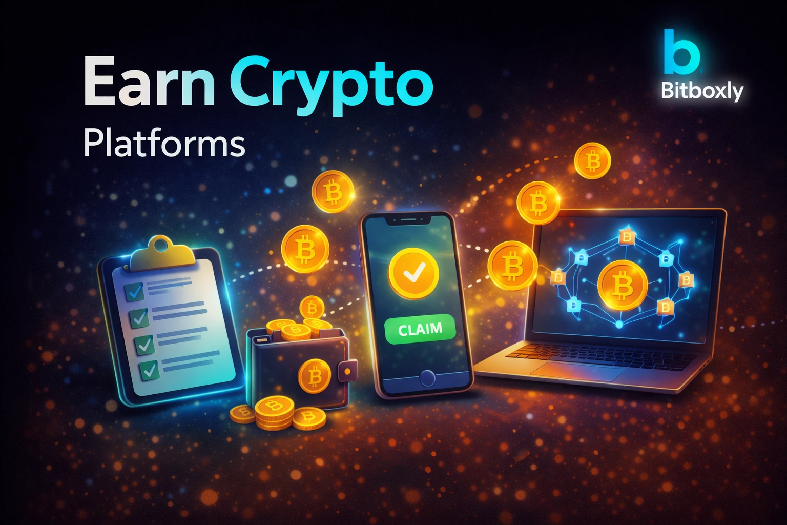 Earn Crypto platforms reviewed and compared on Bitboxly